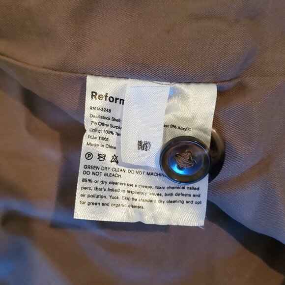 Reformation York Double Breasted Wool Blend Coat - Picture 10 of 10